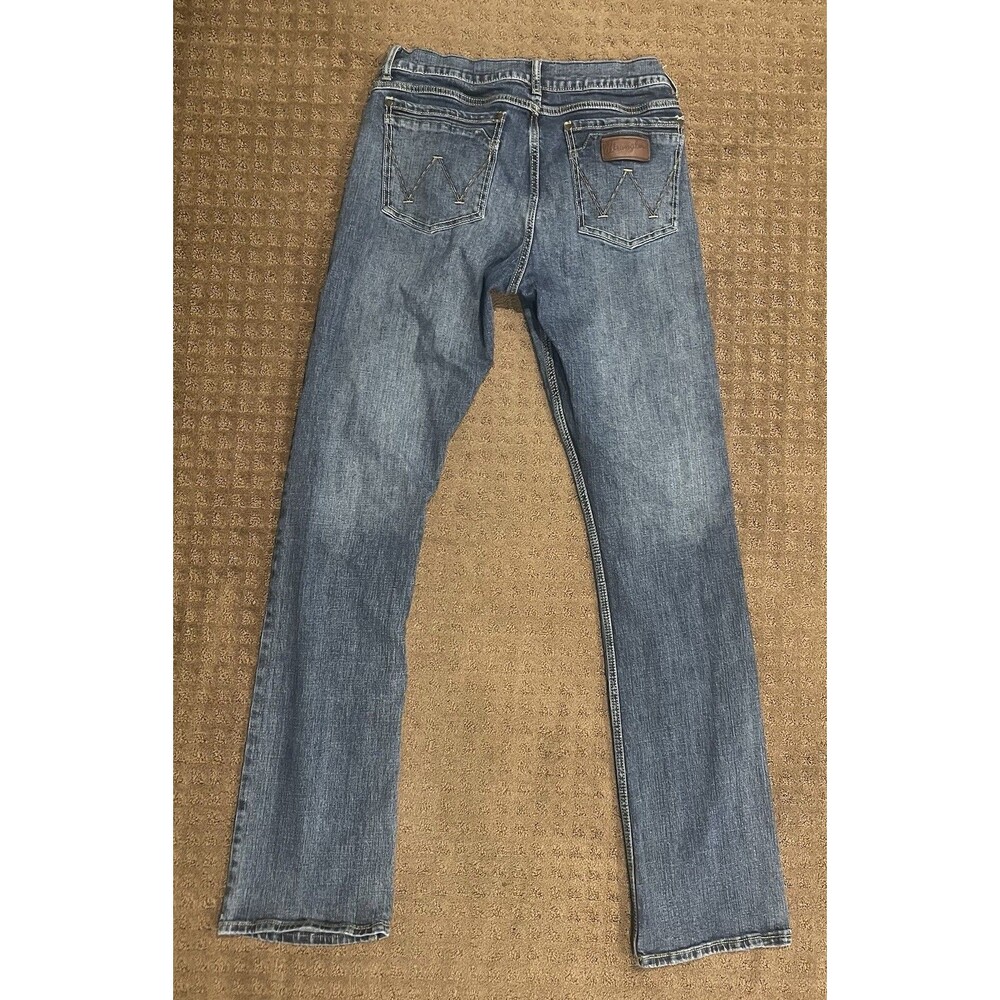 Wrangler Retro Slim Boot Jeans Men's 33x37 Blue Denim Western Cowboy Rodeo